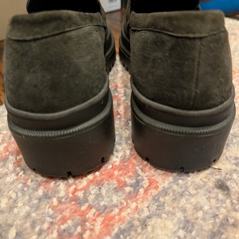 Green Suede Womens Loafers - Picture 6 of 6